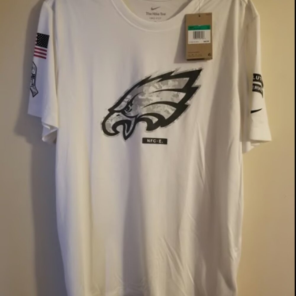 Men's Nike White Philadelphia Eagles Salute To Service Legend Performance Shirt